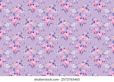 Classic Popular Flower Seamless pattern background - For easy making seamless pattern use it for filling any contours