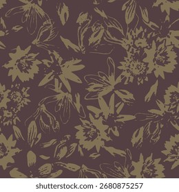 Classic Popular Flower Seamless pattern background - For easy making seamless pattern use it for filling any contours