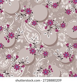 Fundo de padrão sem emenda de flor popular clássico - Para fazer um padrão sem emenda fácil, use-o para preencher quaisquer contornos