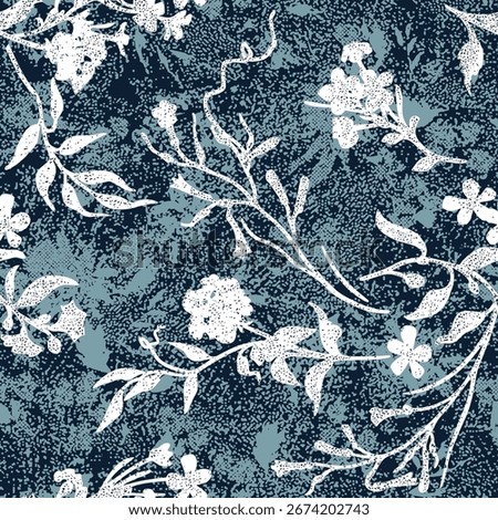 Classic Popular Flower Seamless pattern background - For easy making seamless pattern use it for filling any contours