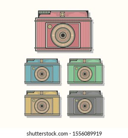 Classic portable camera in different colors