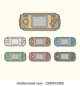 Classic Portable Video Game in Different Colors