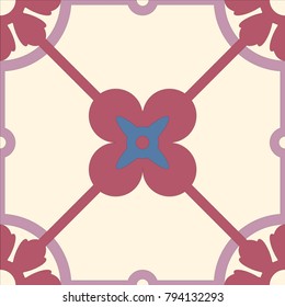 Classic Portuguese Geometric seamless pattern