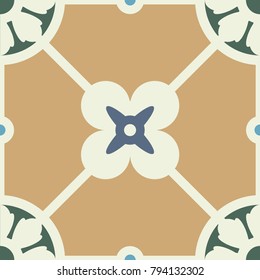 Classic Portuguese Geometric seamless pattern