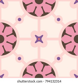 Classic Portuguese Geometric seamless pattern