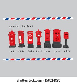 classic post box in thailand