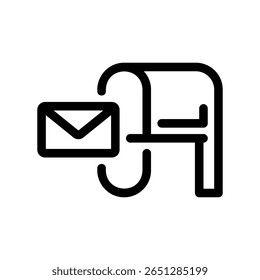 Classic postbox receiving an envelope, representing mail delivery
