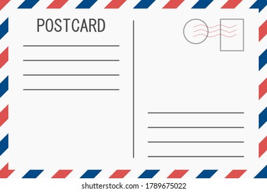 Classic postcard background vector graphic delivery note.