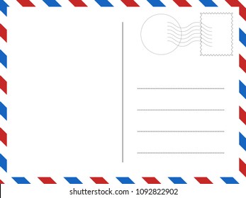 Classic postcard. Vector illustration for your designs.