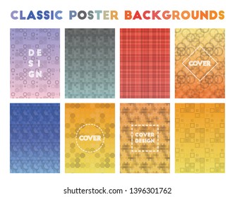 Classic Poster Backgrounds. Actual geometric patterns, outstanding vector illustration.