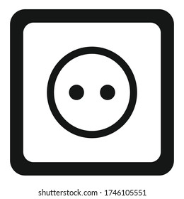 Classic power socket icon. Simple illustration of classic power socket vector icon for web design isolated on white background