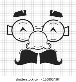 Clásico Prank Para El Día De Los Inocentes De Abril Dibuja En Un Portátil. Ilustración Vectorial Adecuada Para La Impresión De Tarjetas De Saludo, Carteles O pantalones T.
