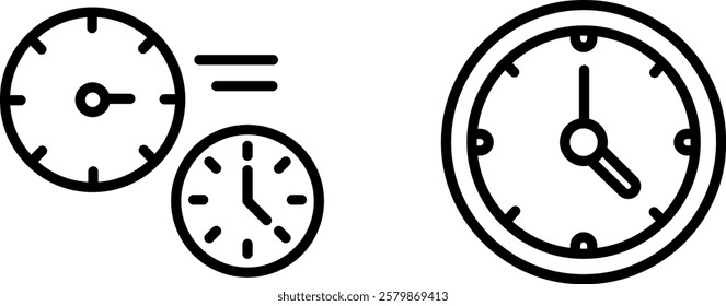  Classic and Precise Time Icon for Clocks, Schedules, and Time Management