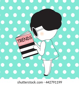 Classic Prints Fashion Trend Never Go Out Of Style Character illustration