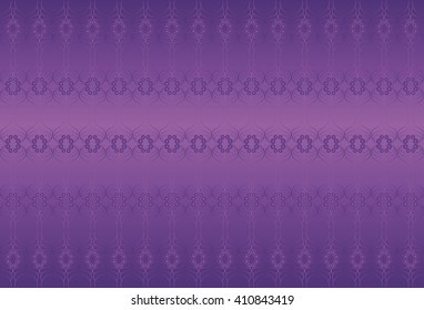 Classic purple background. Wisteria and blue gem colors. Decorative elements.