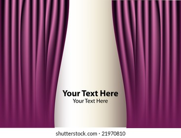 classic purple curtain and place for your text