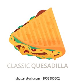 The  classic Quesadilla cartoon illustration.