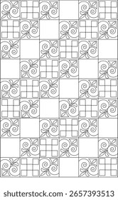 Designs clássicos de bloco acolchoado com rolagem e motivos de grade. Artesanato digital versátil e fundo de padrão têxtil.