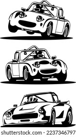 klassischer Rennwagen-Designvektor