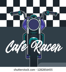 classic race motorcycle vector, logo classic motorcycle - Vector