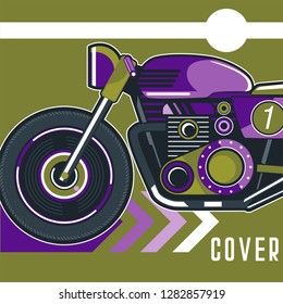 classic race motorcycle vector, logo classic motorcycle - Vector