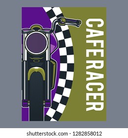 classic race motorcycle vector, logo classic motorcycle - Vector