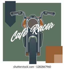 classic race motorcycle vector, logo classic motorcycle - Vector