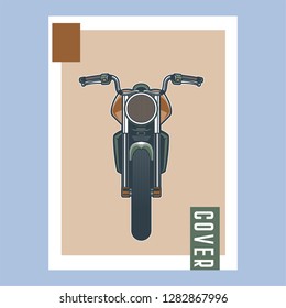 classic race motorcycle vector, logo classic motorcycle - Vector