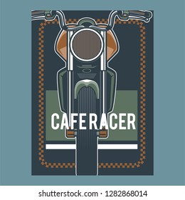 classic race motorcycle vector, logo classic motorcycle - Vector