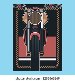 classic race motorcycle vector, logo classic motorcycle - Vector