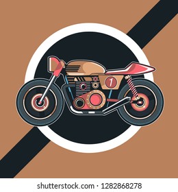 classic race motorcycle vector, logo classic motorcycle - Vector