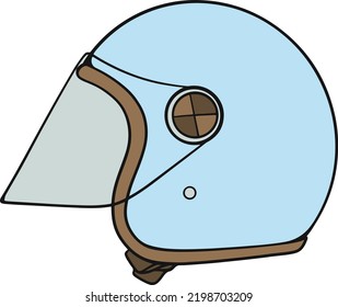 Classic racing helmets on a white background