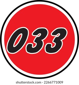 classic racing number in vector art style