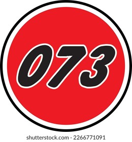 classic racing number in vector art style