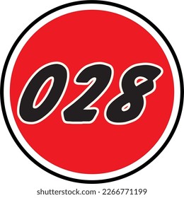 classic racing number in vector art style
