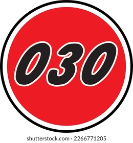 classic racing number in vector art style