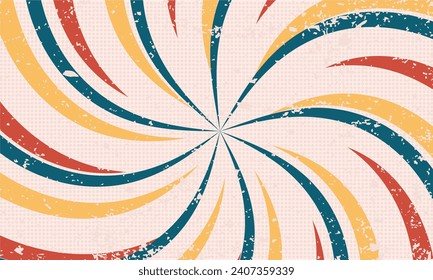 Classic radial comic cartoon retro background. vector illustration