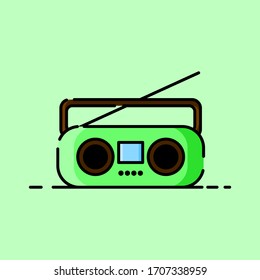 Classic radio icon. Classic radio flat design. Flat icon design in a minimalist style