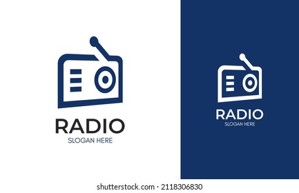 Classic Radio Logo Design. Broadcasting Identity. Creative Studio Icon