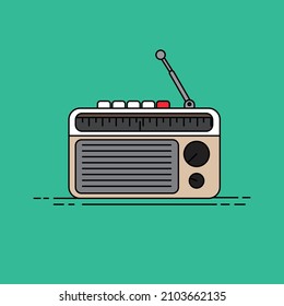 classic radio vector illustration, suitable for logos, posters, backgrounds.