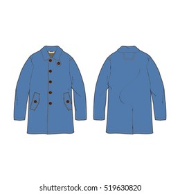 Classic Rain Coat Template