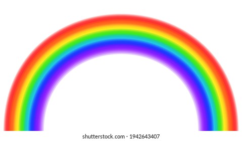 Classic rainbow. Seven colors rainbow. Vector illustration isolated on white