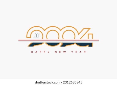 classic and rare numbers for 2024 new year banner. 2024 new year celebration.