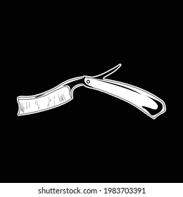 Klassische Razor Blade Vektorgrafik. 
Hohe Auflösung. EPS-Datei mit vollständig bearbeitbaren Formen und strukturierten Ebenen für alle darin enthaltenen grafischen Elemente.
