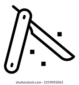 Classic razor icon outline vector. Bottle cream. Cosmetic foam