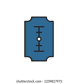 classic razor icon vector. barber shop icon with fiil outline style