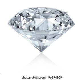 Classic And Realistic Diamond.Vector.