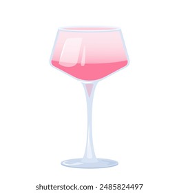 Classic realistic Hemingway cocktail. Vector illustration refreshing special Hemingway daiquiri with lime and grapefruit isolated on white background.