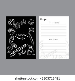 Classic Recipe Book Vector Template