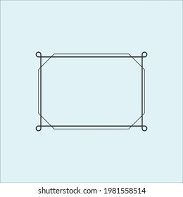 Classic rectangular calligraphic frame vector